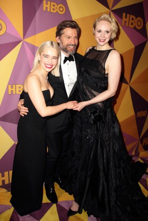 Emilia Clarke, Nikolaj Coster-Waldau and Gwendoline Christie
HBO Golden Globes After Party, Arrivals, Los Angeles, USA - 07 Jan 2018