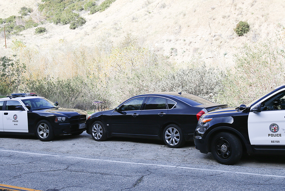 Mark Salling Commits Suicide by dry creek bed near his Home in Sun Valley California. The  Glee actor who admitted possessing child sex abuse images, found dead in an apparent suicide by Hanging from a tree, in a recreational Area by his home.

Pictured: Mark Salling's dead body
Ref: SPL1652680  300118  
Picture by: Mark Kreusch / Splash News

Splash News and Pictures
Los Angeles:310-821-2666
New York:212-619-2666
London:870-934-2666
photodesk@splashnews.com