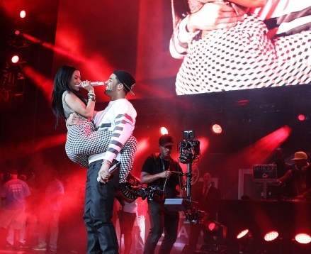 Rappers Nicki Minaj and Drake hug while performing during Hot 97's Summer Jam at MetLife Stadium on in East Rutherford, New Jersey
Hot 97 Summer Jam 2014, East Rutherford, USA - 1 Jun 2014