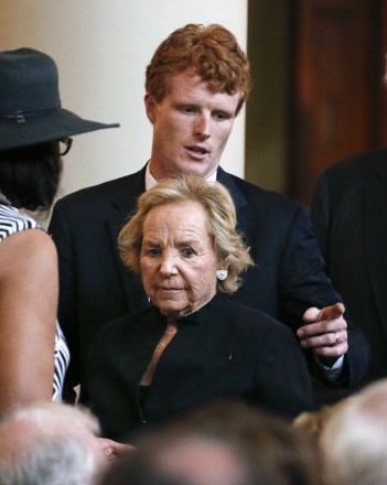 Joe Kennedy III, Ethel Kennedy Ethel Kennedy and her grandson, Rep. Joe Kennedy III, D-Mass., attend the funeral for John Seigenthaler, in Nashville, Tenn. Seigenthaler, a journalist who edited The Tennessean newspaper, helped shape USA Today and worked for civil rights during the John F. Kennedy administration, died July 11. He was 86
Seigenthaler Funeral, Nashville, USA