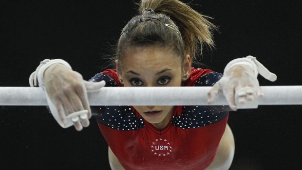 Mattie Larson of the U.S. performs on the uneven bars during the women's qualifying session for the World Gymnastics Championships in Rotterdam, Netherlands
Netherlands Gym Worlds, Rotterdam, Netherlands