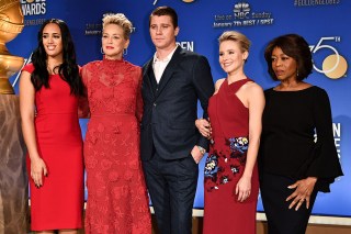 Simone Garcia Johnson, Sharon Stone, Garrett Hedlund, Kristen Bell and Alfre Woodard
75th Annual Golden Globe Awards Nominations, Los Angeles, USA - 11 Dec 2017