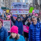 Women's March rally, New York, USA - 20 Jan 2018