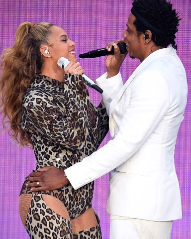 Beyonce Knowles and Jay Z Beyonce and Jay-Z in concert, 'On The Run II Tour', The London Stadium, UK - 16 Jun 2018