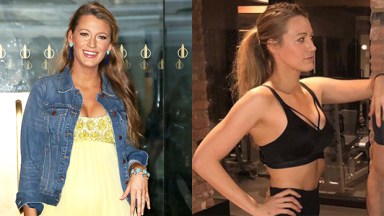 Blake Lively before and after her pregnancy weight loss