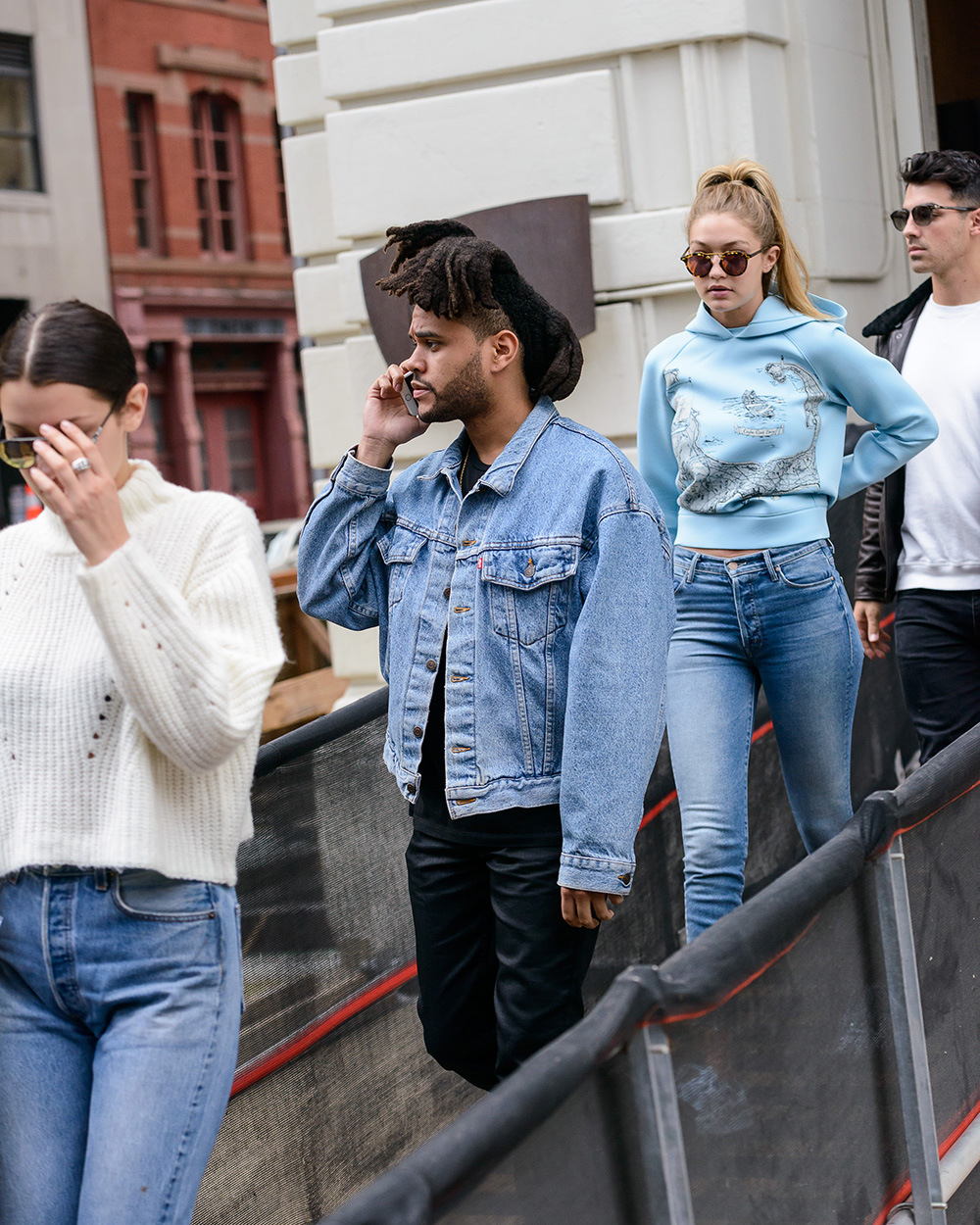 Gigi and Bella Hadid out and about with The Weeknd, Joe Jonas, and mother Yolanda Foster