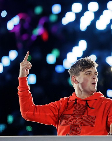 DJ Martin Garrix performs during the closing ceremony of the 2018 Winter Olympics in Pyeongchang, South Korea Olympics Closing Ceremony, Pyeongchang, South Korea - 25 Feb 2018
