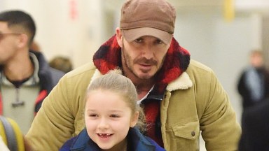 David Beckham with his daughter Harper Beckham