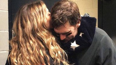 Gisele Bundchen and Tom Brady after Super Bowl loss