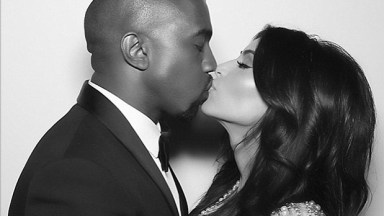 Kanye West Kissing Kim Kardashian
