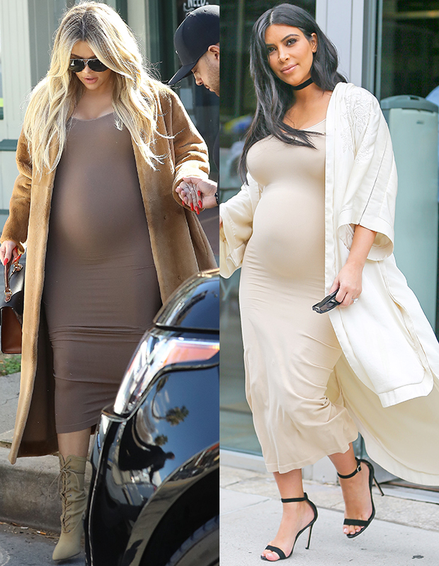 Khloe Kardashian In Midi Dress While Pregnant — Just Like Kim Hollywood Life
