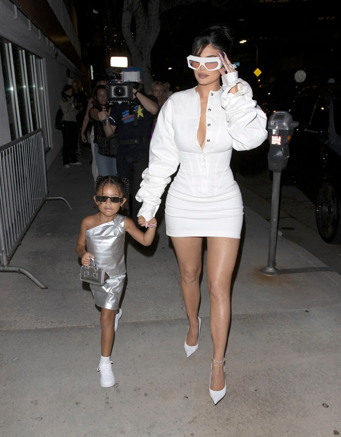 Stormi Webster Heads To Kylie Cosmetics Party
