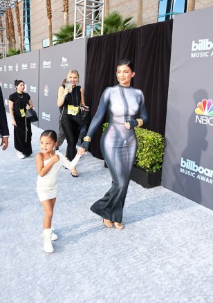 2022 BILLBOARD MUSIC AWARDS -- Pictured: Kylie Jenner arrives to the 2022 Billboard Music Awards held at the MGM Grand Garden Arena on May 15, 2022. -- (Photo by Todd Williamson/NBC)