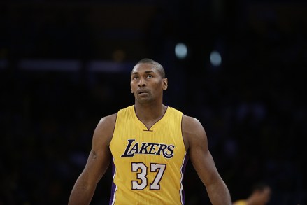 Metta World Peace Los Angeles Lakers' Metta World Peace looks on during the second half of an NBA preseason basketball game against the Portland Trail Blazers, in Los Angeles. The Lakers won 104-102
Trail Blazers Lakers Basketball, Los Angeles, USA