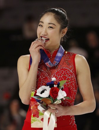 Mirai Nagasu poses after finishing second in the women's free skate event at the U.S. Figure Skating Championships in San Jose, Calif
US Championships Figure Skating, San Jose, USA - 05 Jan 2018