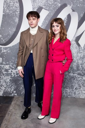 Charlie Heaton and Natalia Dyer pose for photographers upon arrival at the Dior Men's fashion collection presented in London
Dior Men Fashion Photo Call, London, United Kingdom - 09 Dec 2021