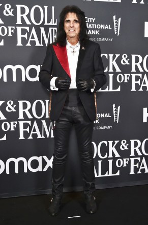 Alice Cooper poses in the press room during the Rock & Roll Hall of Fame Induction Ceremony, at the Microsoft Theater in Los Angeles
2022 Rock & Roll Hall of Fame Induction Ceremony - Press Room, Los Angeles, United States - 05 Nov 2022