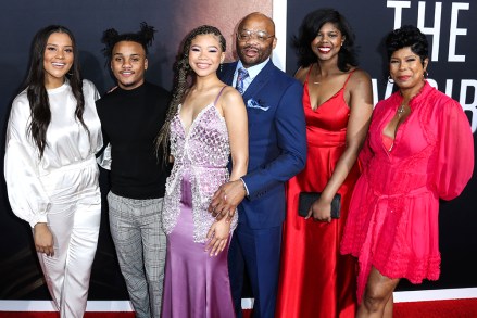 Josh Reid, Paris Reid, Storm Reid, Iman Reid, Rodney Reid and Robyn Simpson arrive at the Los Angeles Premiere Of Universal Pictures' 'The Invisible Man' held at the TCL Chinese Theater IMAX on February 24, 2020 in Hollywood, Los Angeles, California, United States.  Los Angeles Premiere Of Universal Pictures' 'The Invisible Man', Hollywood, United States - 24 Feb 2020