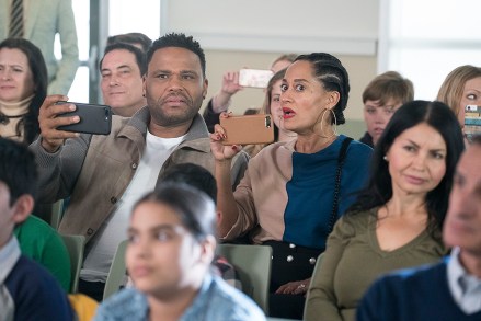 BLACK-ISH - "White Breakfast" - When Jack and Diane get in trouble at school, Dre and Bow have to figure out the right balance of discipline and support so that their kids aren't too afraid of authority nor entitled either. Meanwhile, Ruby thinks Junior's Spanish teacher is flirting with him, and he begins to realize that girls at school are starting to check him out, on "black-ish," TUESDAY, MARCH 13 (9:30-10:00 p.m. EDT), on The ABC Television Network. (ABC/Kelsey McNeal)
ANTHONY ANDERSON, TRACEE ELLIS ROSS