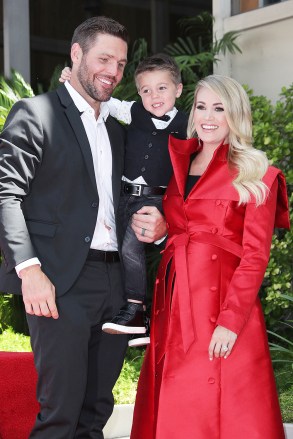 Mike Fisher, Isaiah Michael Fisher, Carrie Underwood Carrie Underwood on Hollywood Walk of Fame, Los Angeles, USA - September 20, 2018