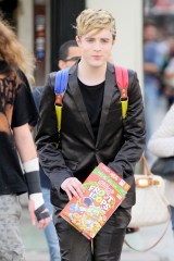 Hollywood, CA - *EXCLUSIVE* Hollywood, CA - TV Presenter and Personality John Grimes, from the duo 'Jedward' looks all dressed up minding his own business while enjoying a snack on the go at the Hollywood Walk of Fame.

AKM-GSI        March 3, 2014

To License These Photos, Please Contact :

Steve Ginsburg
(310) 505-8447
(323) 423-9397
steve@akmgsi.com
sales@akmgsi.com

or

Maria Buda
(917) 242-1505
mbuda@akmgsi.com
ginsburgspalyinc@gmail.com 
03/03/2014 
Copyright © 2014 AKM-GSI, Inc. 
Steve Ginsburg
310.798.9111 x227
310.505.8447
steve@akmgsi.com
sales@akmgsi.com