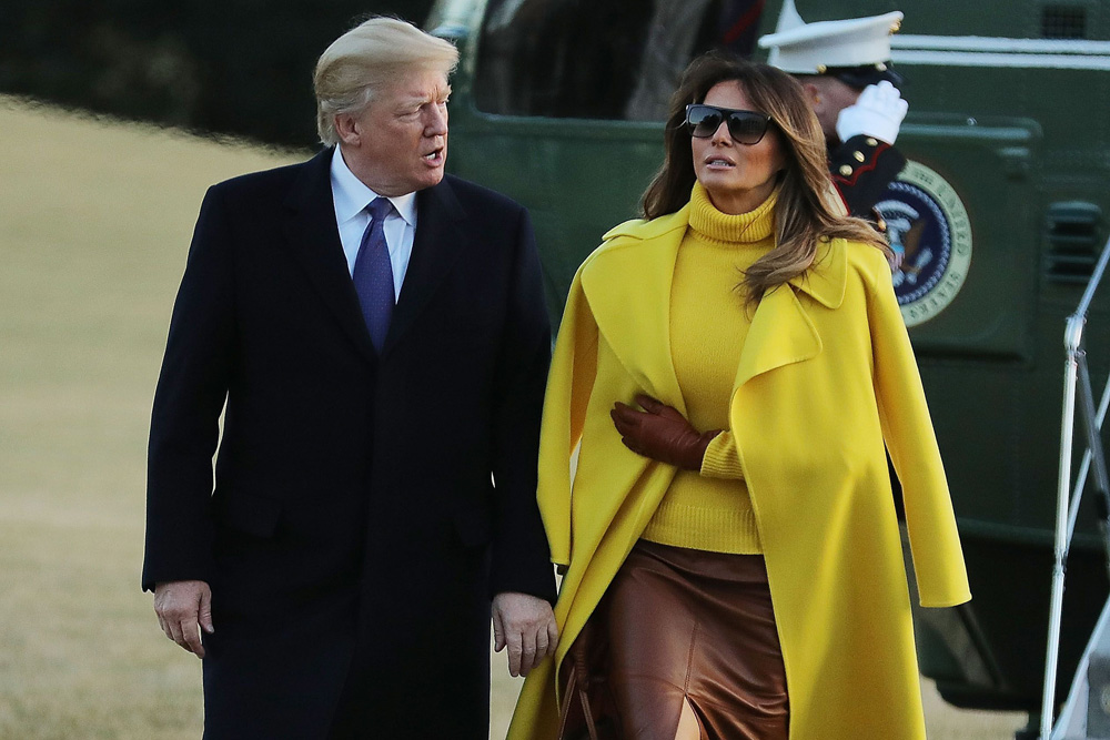 President and First Lady return to the White House, Washington, USA - 05 Feb 2018