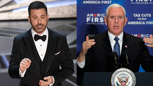 Jimmy Kimmel Disses Mike Pence At Oscars With ‘cmbyn Dig Hollywood Life