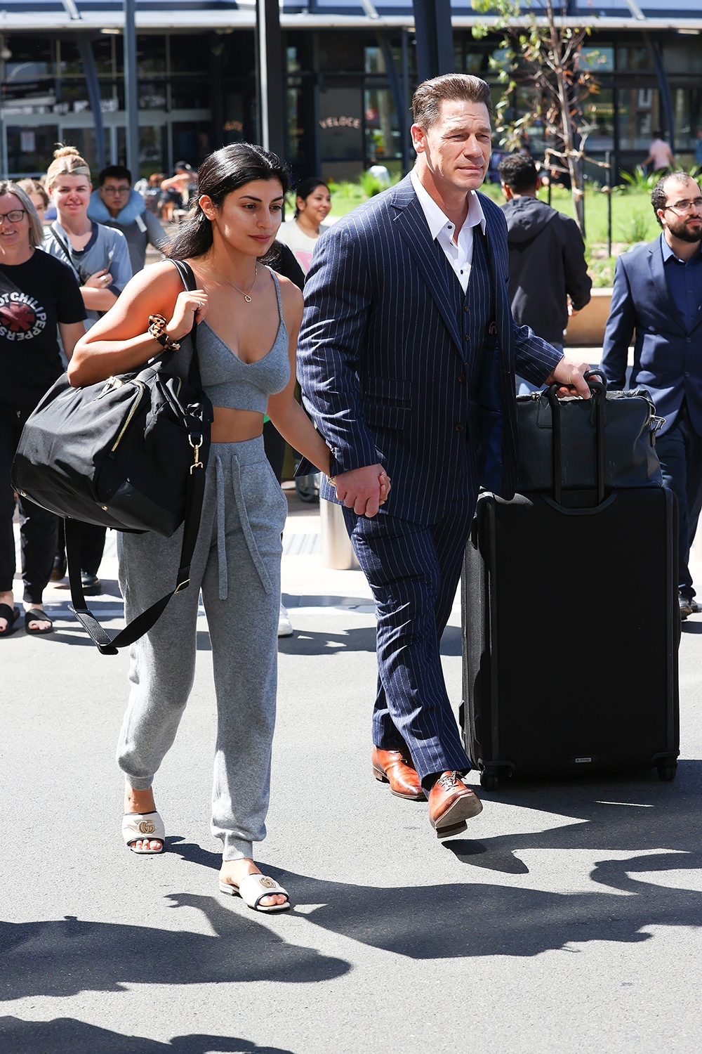 *EXCLUSIVE* John Cena and wife Shay Shariatzadeh arrived in Sydney, Australia.