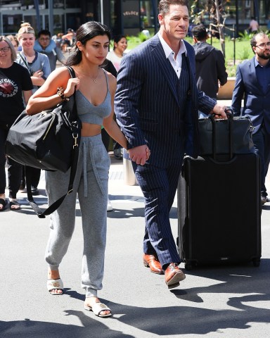 *EXCLUSIVE* Sydney, AUSTRALIA  - *PREMIUM-EXCLUSIVE*  -   - John Cena and his wife Shay Shariatzadeh arrived in Sydney, Australia.

Pictured: John Cena, John Felix Anthony Cena, Shay Shariatzadeh

BACKGRID USA 26 JANUARY 2023 

BYLINE MUST READ: KHAP / BACKGRID

USA: +1 310 798 9111 / usasales@backgrid.com

UK: +44 208 344 2007 / uksales@backgrid.com

*UK Clients - Pictures Containing Children
Please Pixelate Face Prior To Publication*