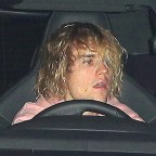 Justin Bieber arrives to church in Los Angeles, CA