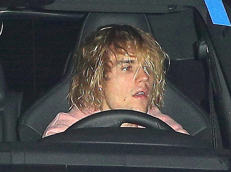 Justin Bieber arrives to church in Los Angeles, CA