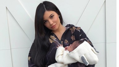 Kylie Jenner and her baby daughter Stormi