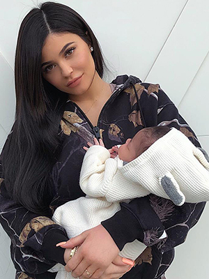 Kylie Jenner and her baby daughter Stormi
