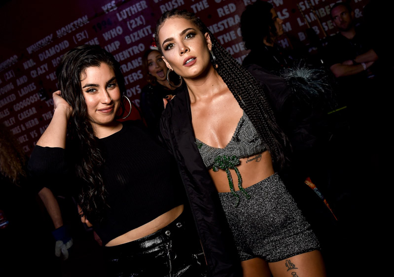 Lauren Jauregui and Halsey
KIIS FM's Jingle Ball, Backstage, Los Angeles, USA - 01 Dec 2017