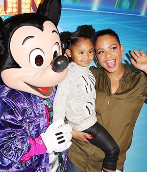 Christina Milian, Violet Madison Nash with Mickey Mouse