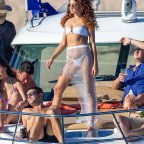 *EXCLUSIVE* Sarah Hyland displays her incredible figure in sizzling high-rise bikini as she parties on a boat in Cabo!