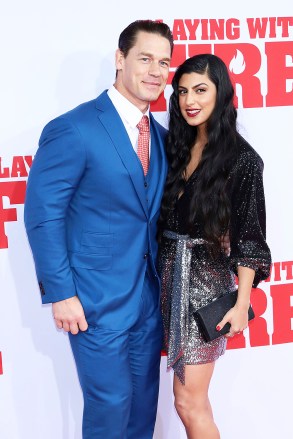 John Cena, Shay Shariatzadeh.  John Cena, left, and Shay Shariatzadeh attend the premiere of Paramount Pictures' "Playing With Fire" at the AMC Lincoln Square on Saturday, Oct.  26, in New York NY Premiere of "Playing With Fire"New York, USA - 26 Oct 2019