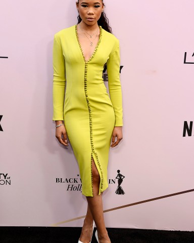 Actress Storm Reid poses at the 13th Annual ESSENCE Black Women in Hollywood Awards Luncheon, Thursday, Feb. 6, 2020, in Beverly Hills, Calif. (AP Photo/Chris Pizzello)