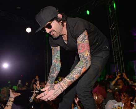 Tommy Lee
'Live The Good Life' Party at The Coconut Creek Casino, Coconut Creek, Florida, USA - 05 Apr 2019
Tommy Lee performing a DJ set with his wife, Brittany Furlan on stage