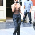Bella Hadid spotted leaving her apartment wearing all black