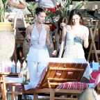 Bella Hadid seen enjoying the day on the beach with friends in St Barths