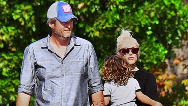 Blake Shelton and Gwen Stefani with her son Apollo