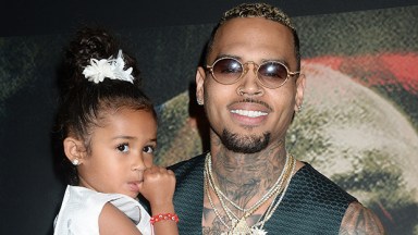 Royalty Brown with her dad Chris Brown