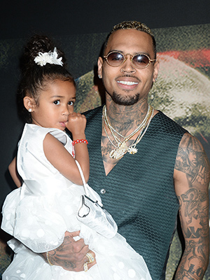 Royalty Brown with her dad Chris Brown