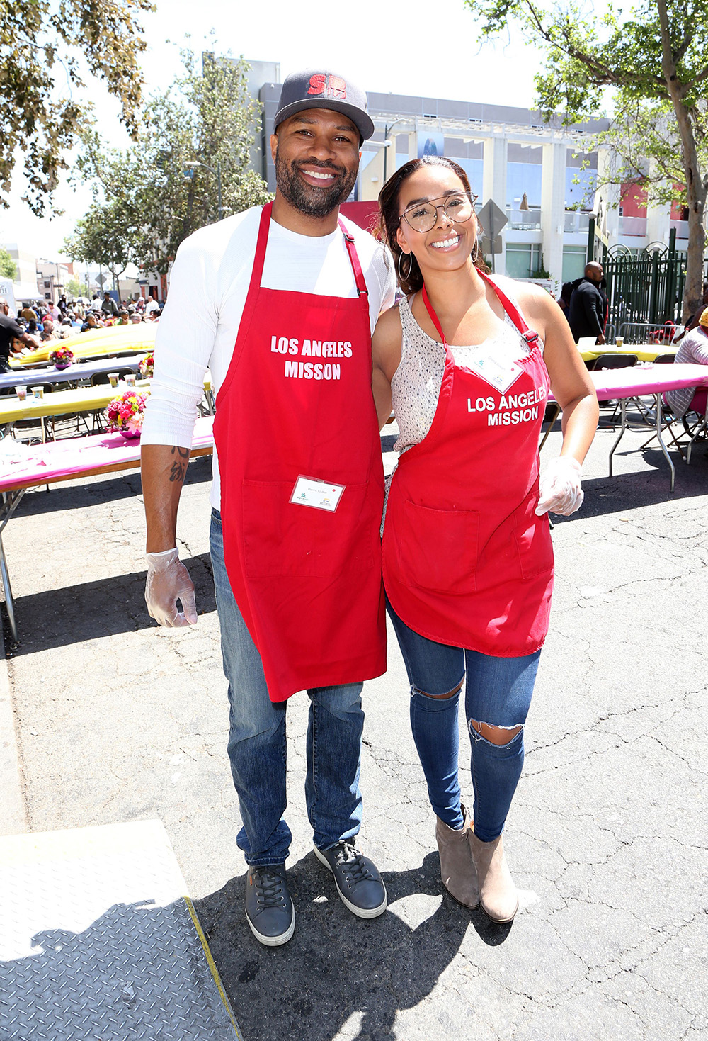 Derek Fisher, Gloria Govan
Los Angeles Mission's Easter Celebration For The Homeless, USA - 14 Apr 2017