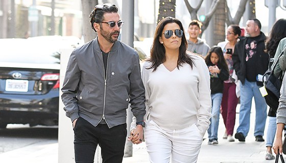 Pregnant Eva Longoria with husband Jose Baston