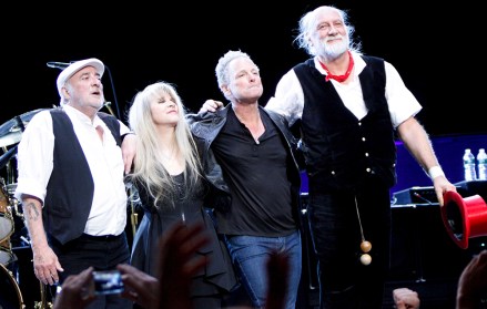 Fleetwood Mac - John McVie, Stevie Nicks, Lindsey Buckingham, Mick Fleetwood
Fleetwood Mac in concert at the Wells Fargo Center, Philadelphia, America - 06 Apr 2013