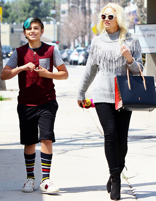 Gwen Stefani out to lunch with her Son Kingston