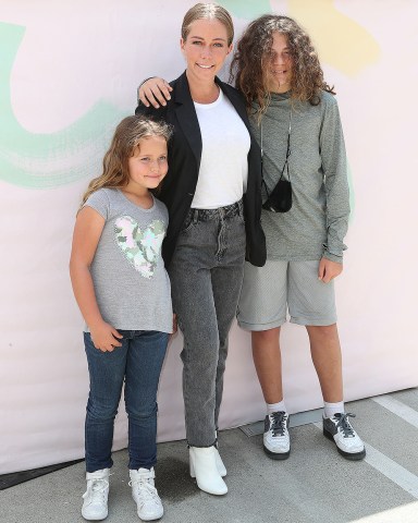 Luxury Palnt based skincare line, Evereden, celebrates the launch of their new clean kids line with celeb mommies at an intimate even- Los Angeles. 24 Apr 2021 Pictured: Kendra Wilkinson, Alijah Baskett, Hank Baskett IV. Photo credit: Jen Lowery / MEGA TheMegaAgency.com +1 888 505 6342 (Mega Agency TagID: MEGA749312_001.jpg) [Photo via Mega Agency]