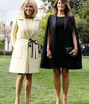 U.S. President Donald Trump with France's president Emmanuel Macron and First Ladies Melania Trump and Brigitte TrogneuxDonald Trump hosts Emmanuel Macron, Washington DC, USA - 23 Apr 2018U.S. President Donald Trump with France's president Emmanuel Macron and First Ladies Melania Trump and Brigitte Macron plant a tree, a gift from the President and Mrs. Macron, on the South Lawn of the White House. As Macron arrives for the first state visit of Trump's presidency, the U.S. leader is threatening to upend the global trading system with tariffs on China, maybe Europe too.